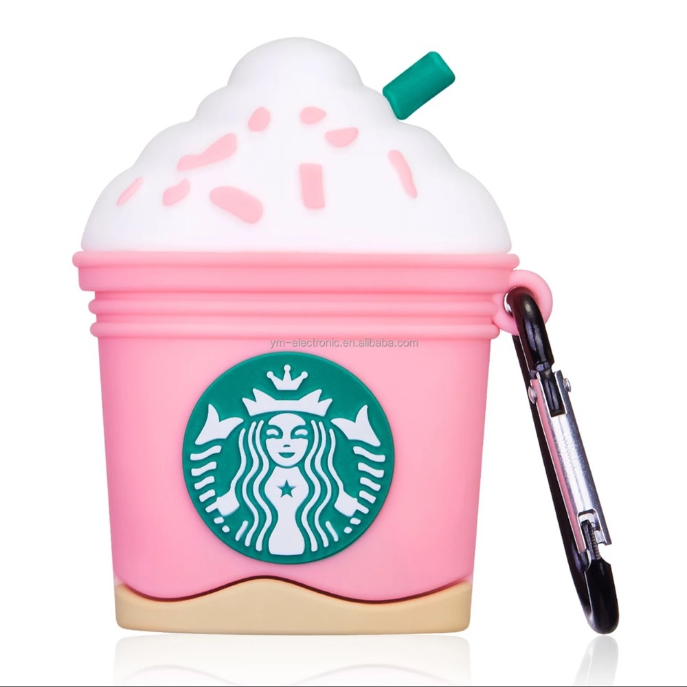 Airpod 1/2 Pink Coffee Cup Starbucks case for AirPods 1/2 Gen